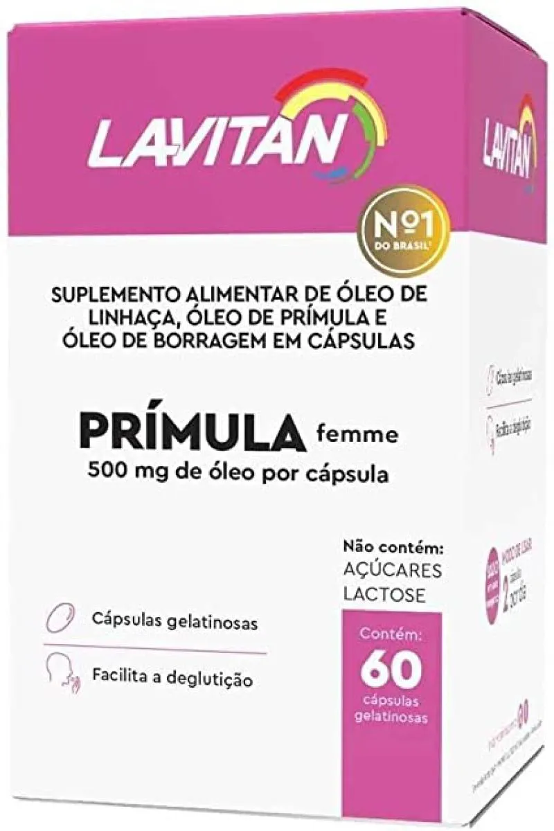 LAVITAN PRíMULA C/60 LINHAçA BORRAGEM TOCOFEROL