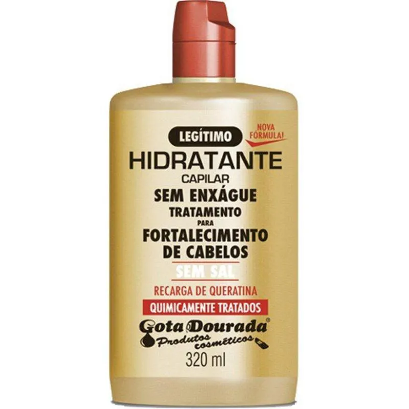 CREME DE PENTEAR GOTA DOURADA 320ML QUIMICAMENTE TRATADOS