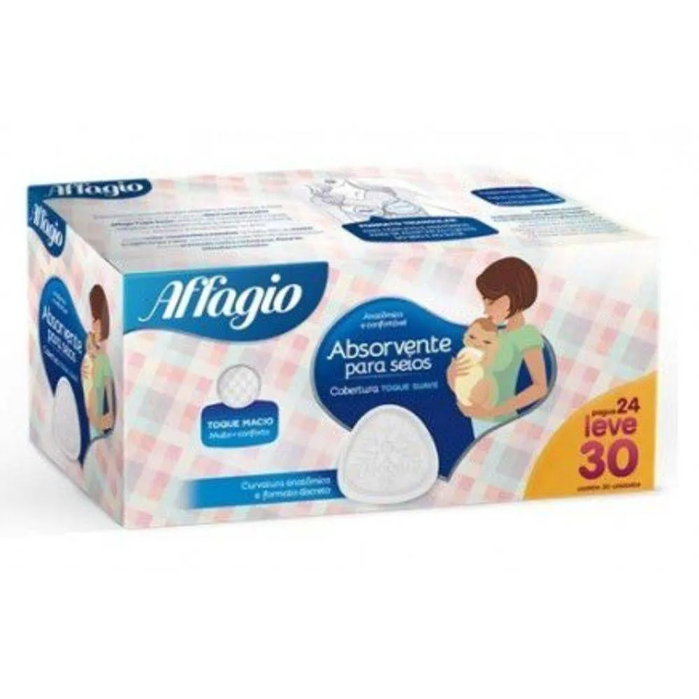 ABS AFFAGIO PARA SEIOS TOQUE SUAVE LEVE 30 PAGUE 24