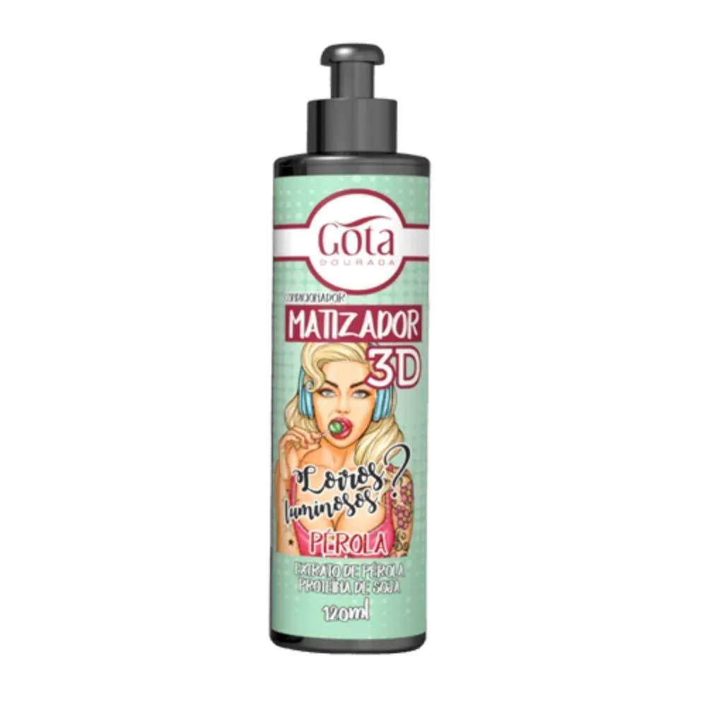 CONDICIONADOR MATIZADOR 3D PEROLA 120ML - GOTA DOURADA