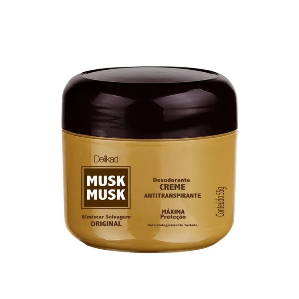 Desodorante Antitranspirante Creme Delikad Musk Masculino 55g