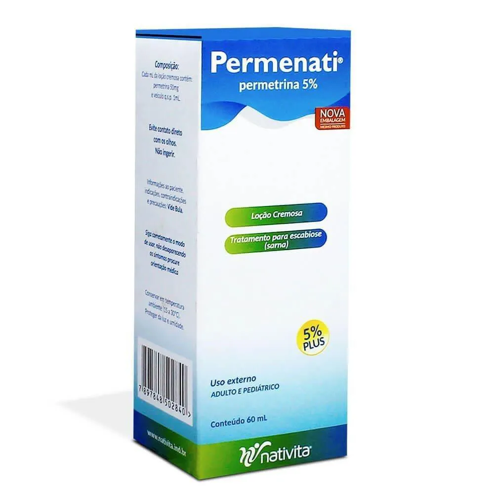 PERMETRINA - PERMENATI 5 LOCAO CREMOSA 60ML NATIVITA