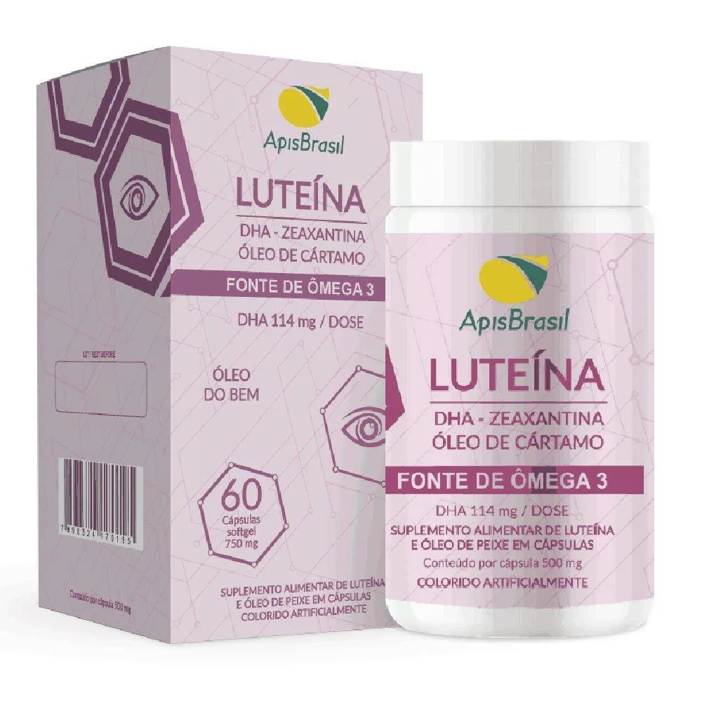 LUTEINA +ZEAXANTINA+ CARTAMO+ OMEGA 3 APIS BRASIL C/60 CAPS.
