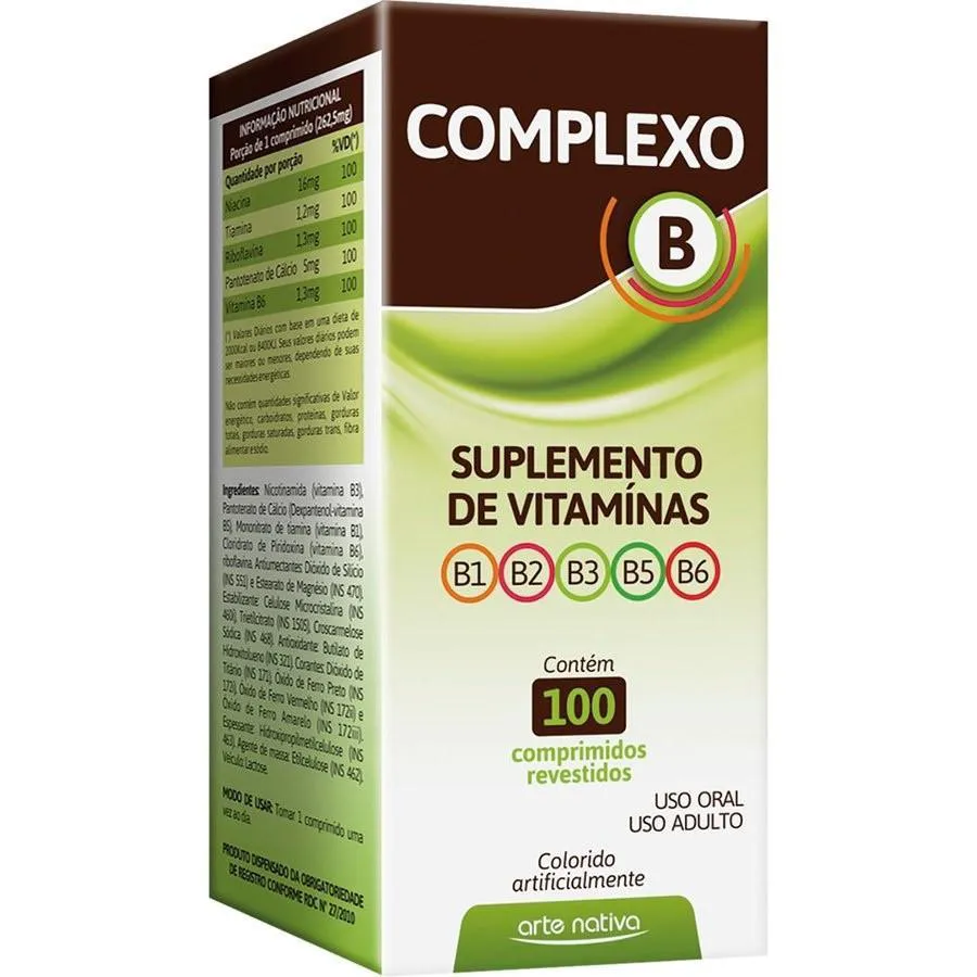 COMPLEXO B 100CPR - ARTE NATIVA | Drogasil