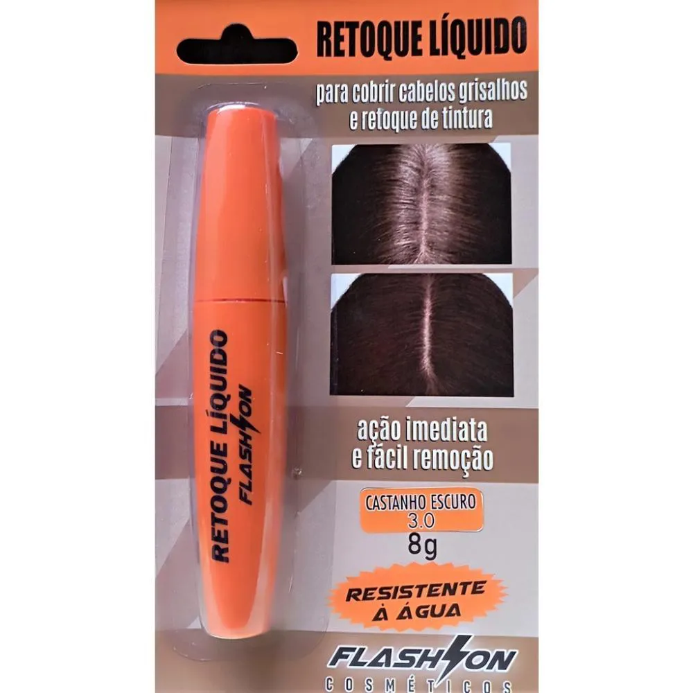 RETOQUE LIQUIDO FLASH ON 3.0 CASTANHO ESCURO 8G