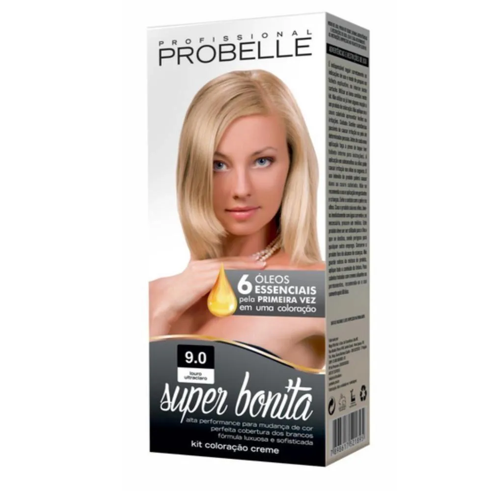 TINTURA PROBELLE SUPER BONITA 9.0 LOURO ULTRACLARO
