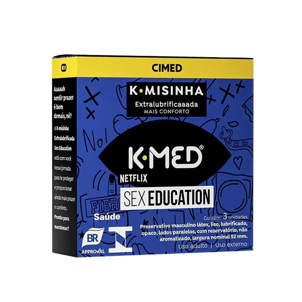 CAMISINHA K-MED K-MISINHA SEX EDUCATION 3 UNIDADES