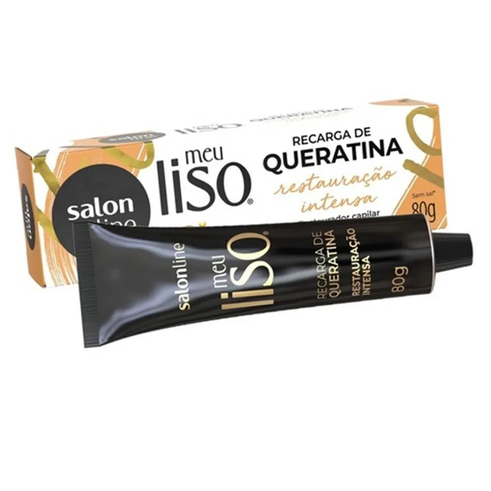 RECARGA DE QUERATINA MEU LISO SALON LINE 80G RESTAURAçãO INTENSA