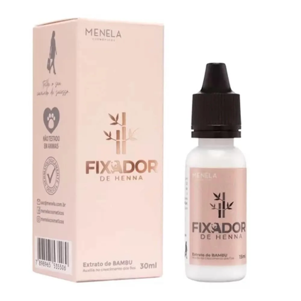 FIXADOR DE HENNA MENELA COM EXTRATO DE BAMBU  30ML