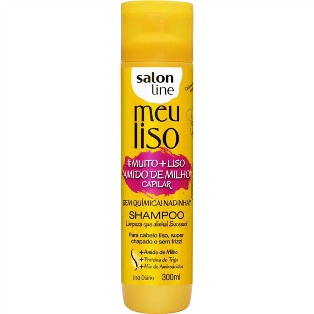 Shampoo Salon Line Meu Liso Amido de Milho Alisante 300ml