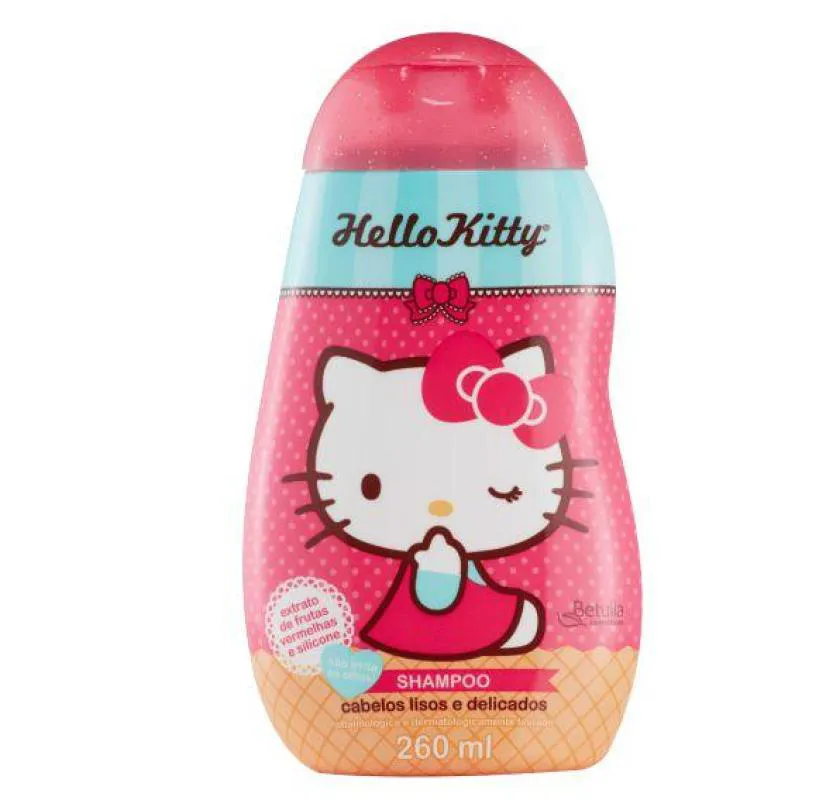 SHAMPOO HELLO KITTY CABELOS LISOS E DELICADOS 260ML