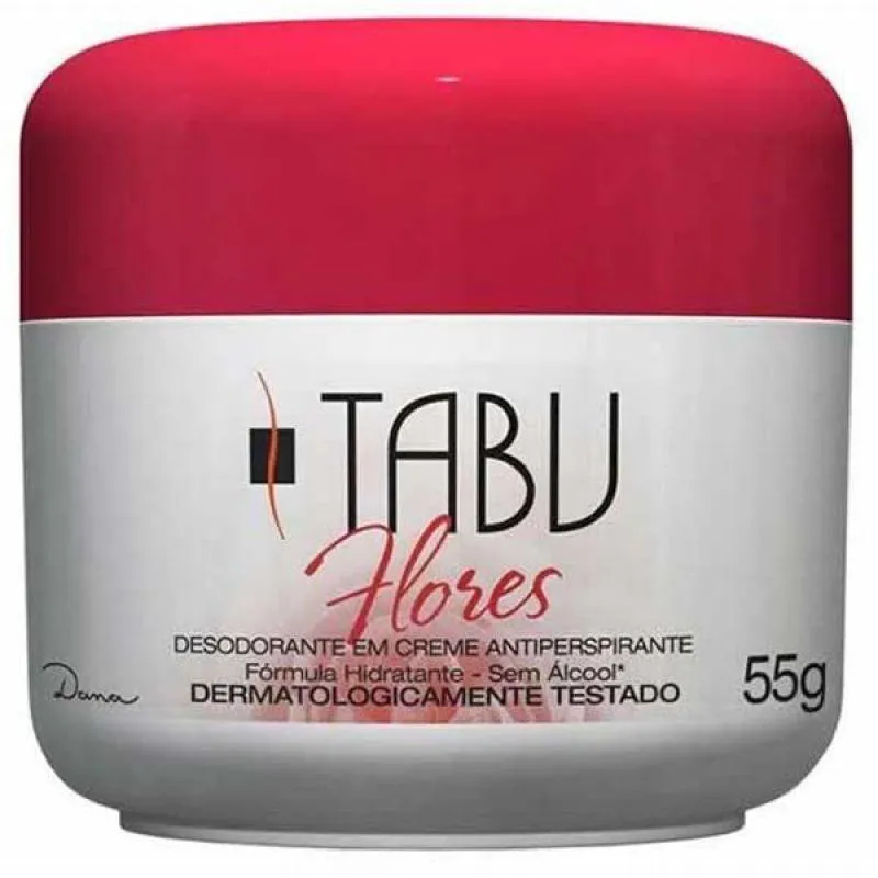 Desodorante Antitranspirante Creme Tabu Flores Feminino 55g