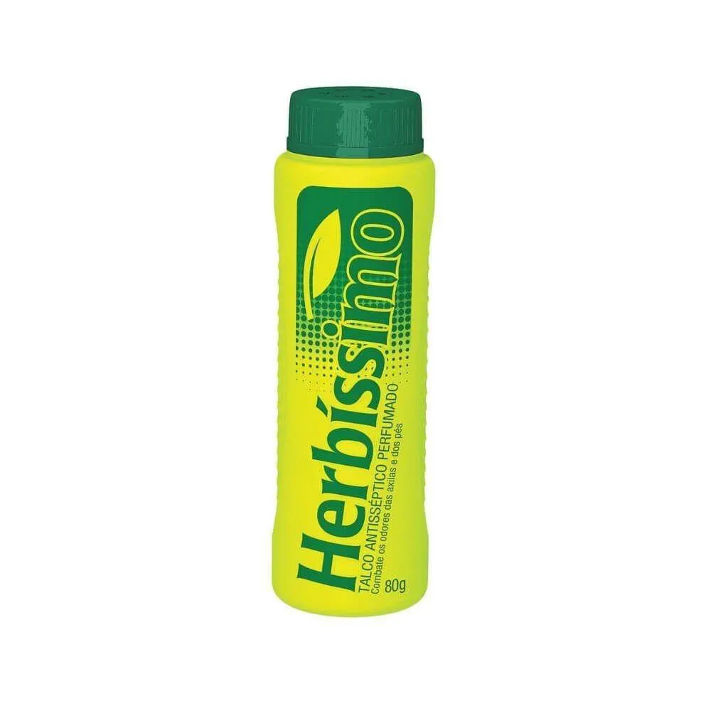 Talco Herbissimo Antisséptico Perfumado Axilas e Pés 80g