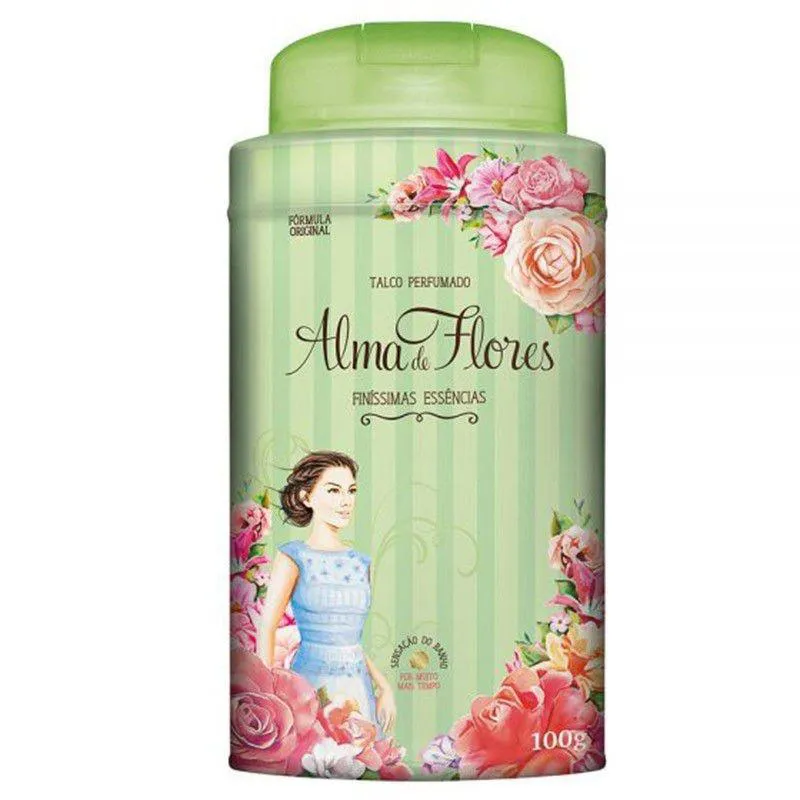 Talco Perfumado Alma de Flores Finíssimas Essências Adulto 100g