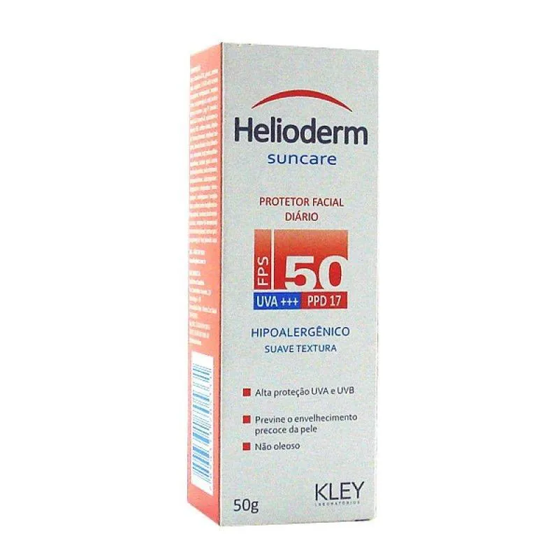 HELIODERM PROTETOR FACIAL DIARIO FPS50 TOQUE SECO 50G