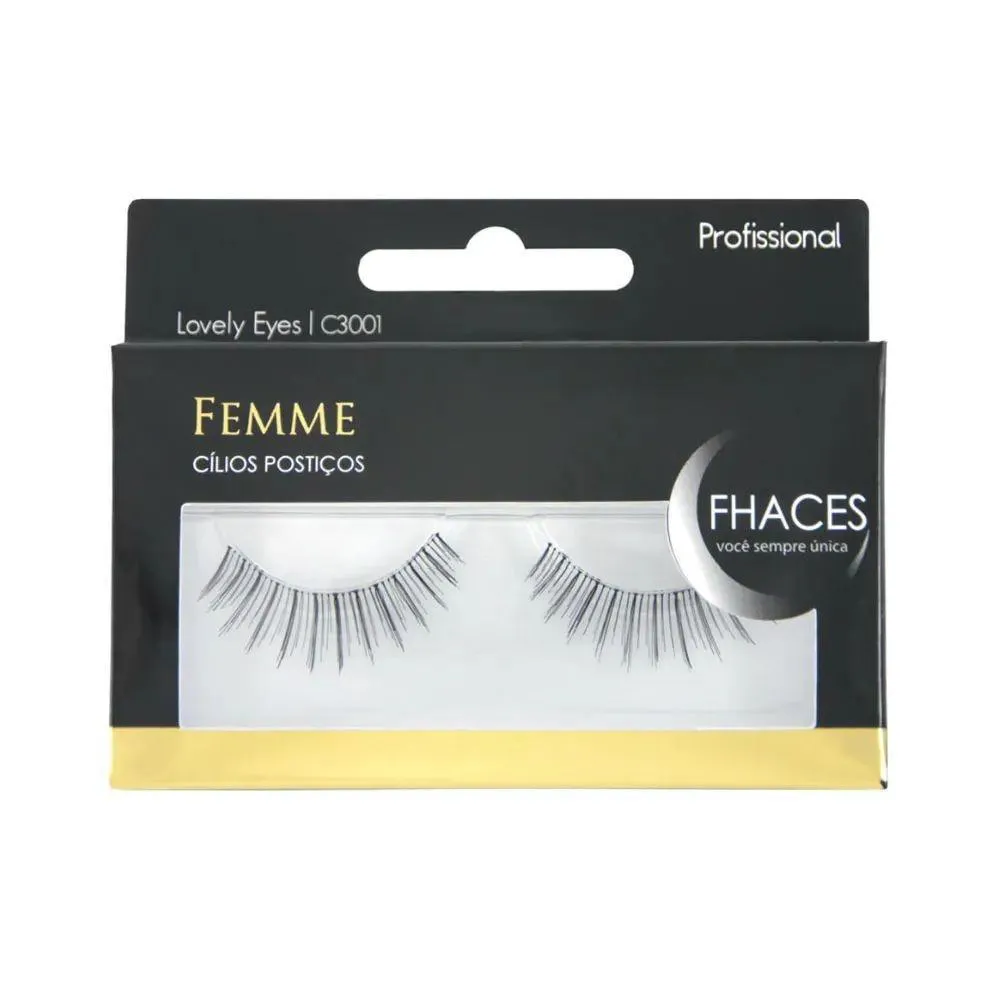 CILIOS POSTICOS FEMME FHACES PROFISSIONAL LOVELY EYES C3001