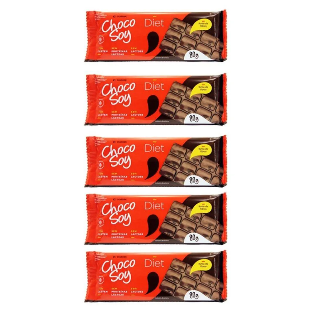 5UNI BARRA DIET 80GR - CHOCOSOY