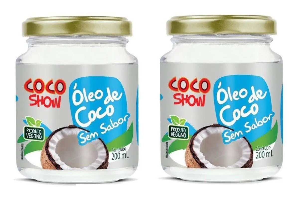 KIT 2UNI ÓLEO DE COCO SEM SABOR COCO SHOW 200ML - COPRA