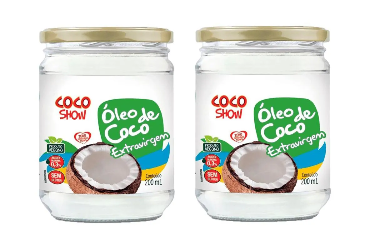 KIT 2UNI ÓLEO DE COCO EXTRAVIRGEM COCO SHOW 200ML - COPRA
