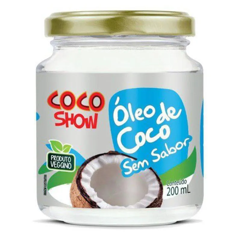 ÓLEO DE COCO SEM SABOR COCO SHOW 200ML - COPRA