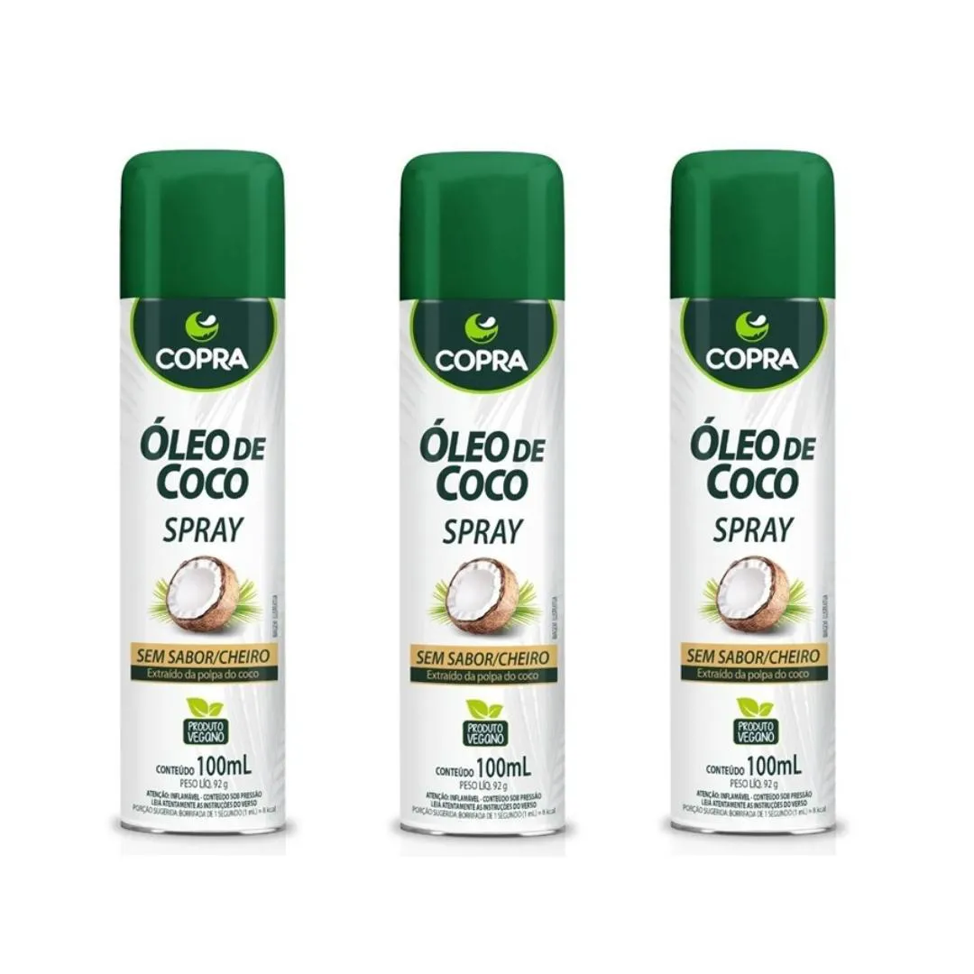 3UNI ÓLEO DE COCO SEM SABOR SPRAY 100ML - COPRA