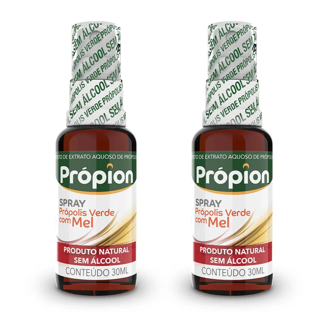 KIT 2UNI PRóPION SPRAY - PRóPOLIS COM MEL SEM ÁLCOOL (30ML) - BALDONI