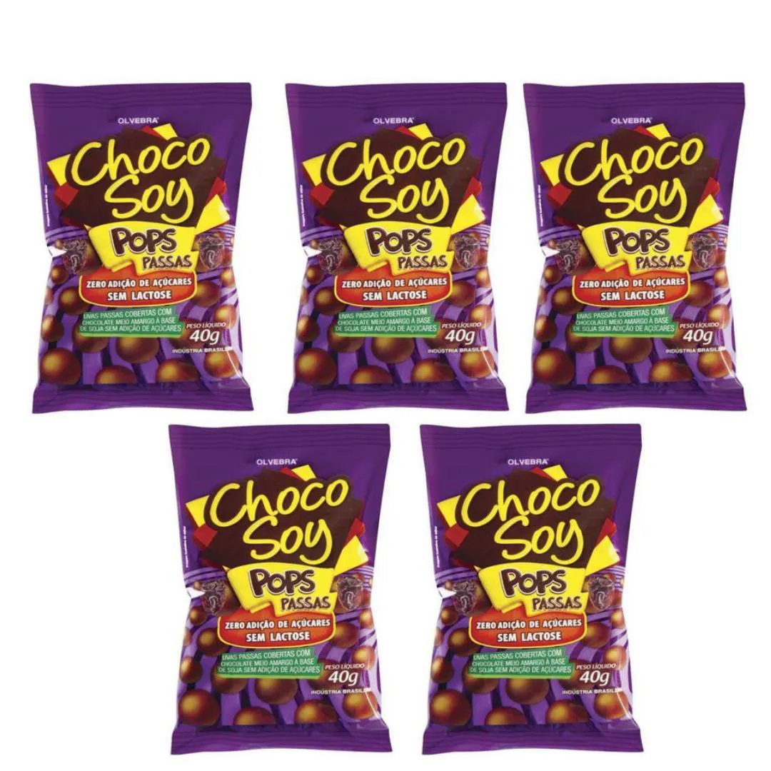 5UNI POPS PASSAS 40GR - CHOCOSOY