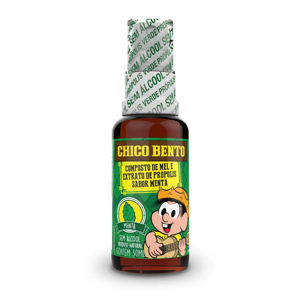 PRóPION CHICO BENTO - SPRAY COM MEL E MENTA SEM áLCOOL (30ML) - BALDONI