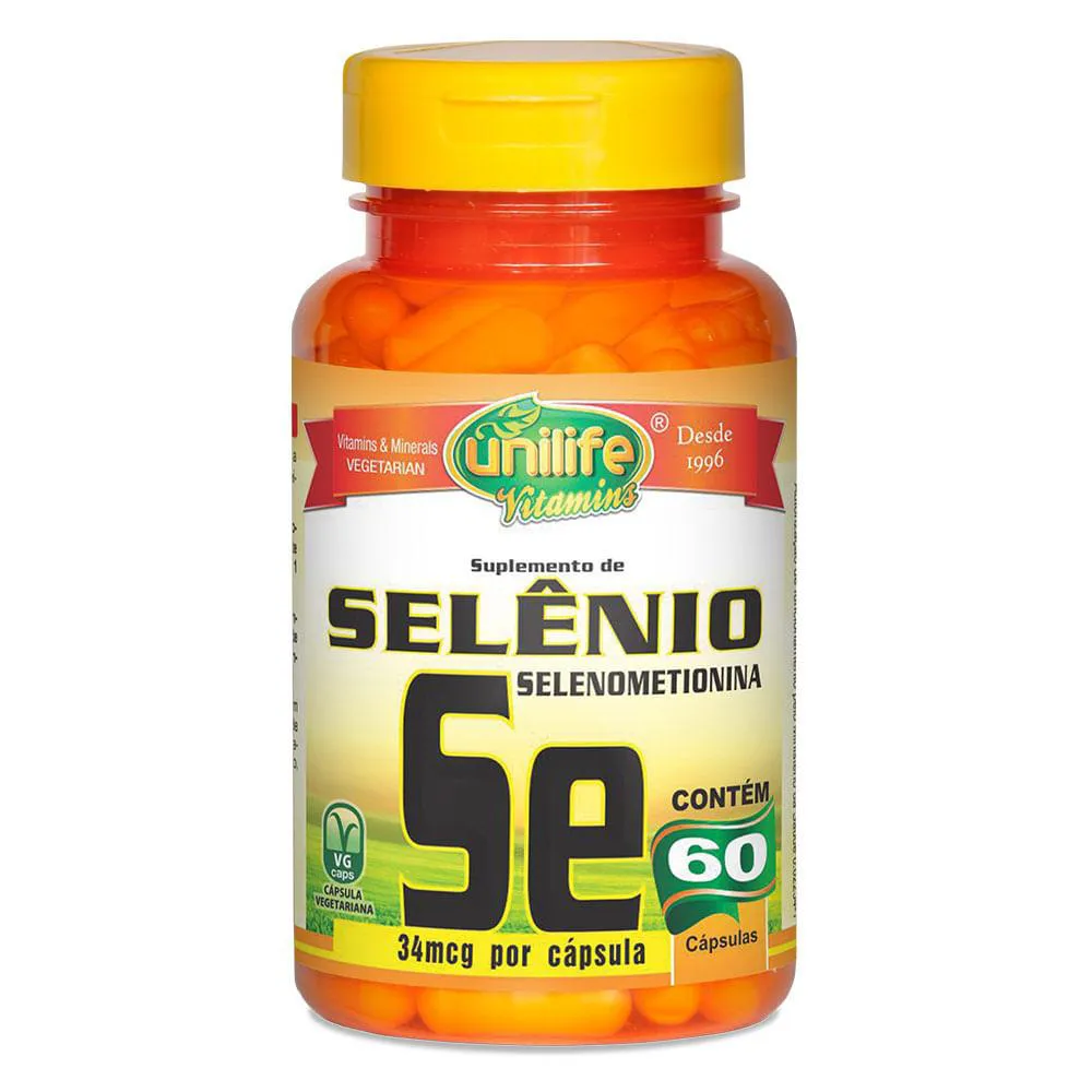 SELêNIO QUELATO SE 500MG 60 CáPS - UNILIFE