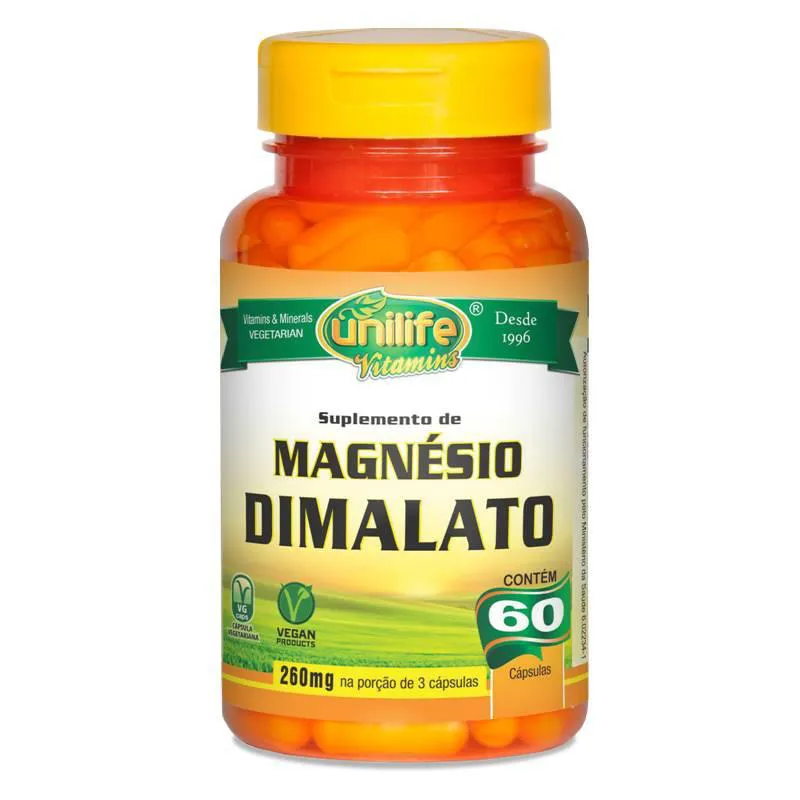 MAGNéSIO DIMALATO 800MG 60 CáPS - UNILIFE