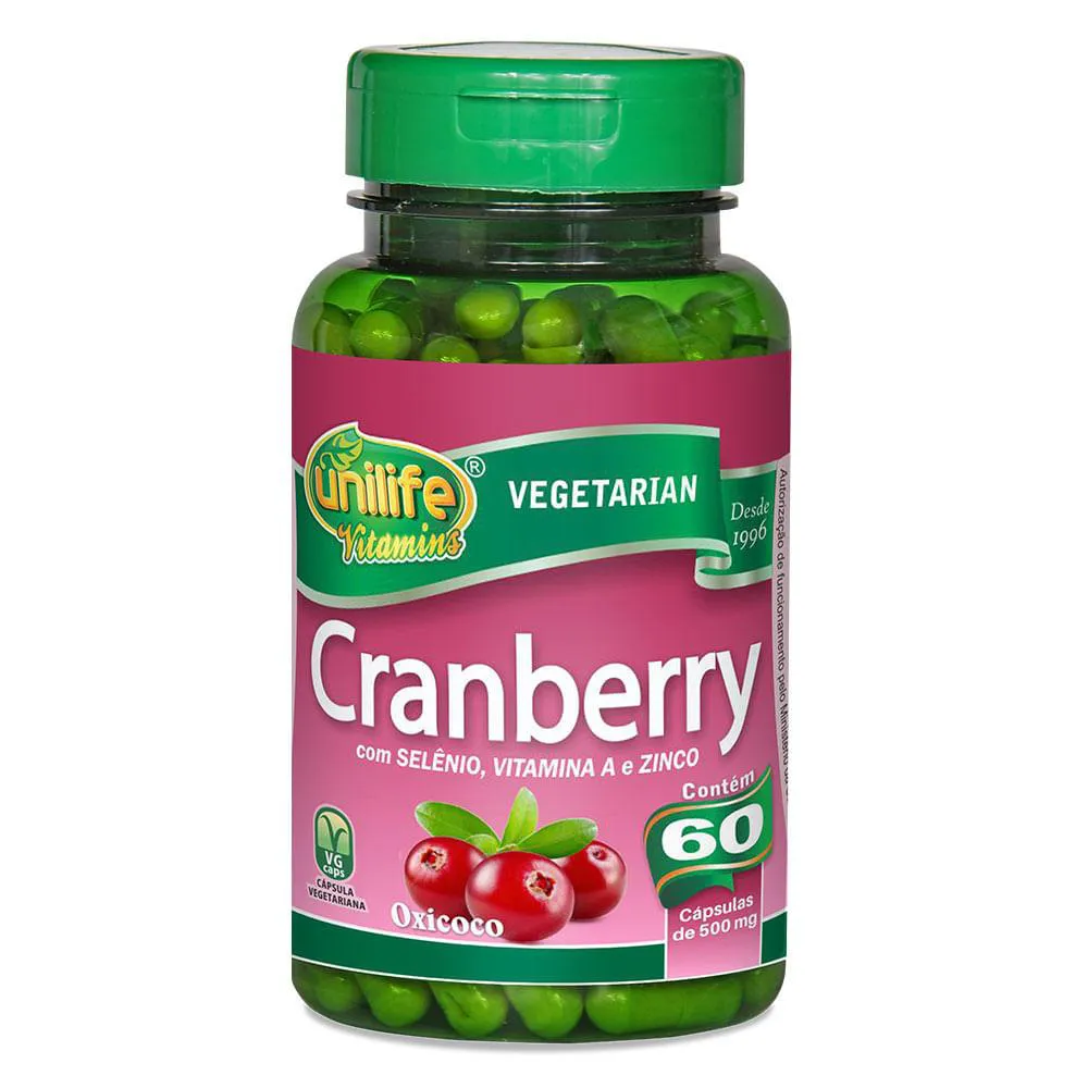 CRANBERRY 500MG 60 CáPS - UNILIFE