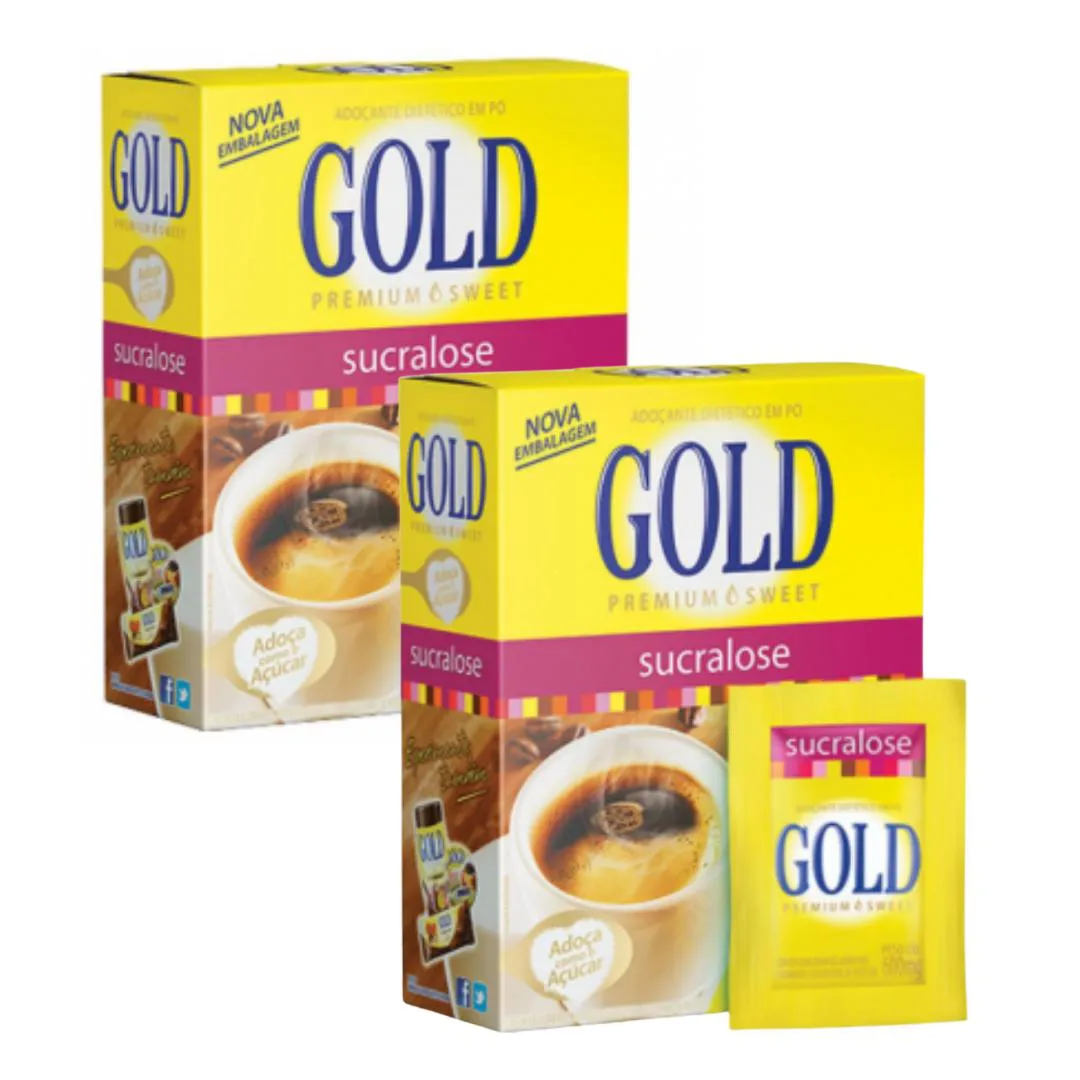 KIT 2UNI GOLD ADOçANTE SUCRALOSE EM Pó 50X6MG - GOLD