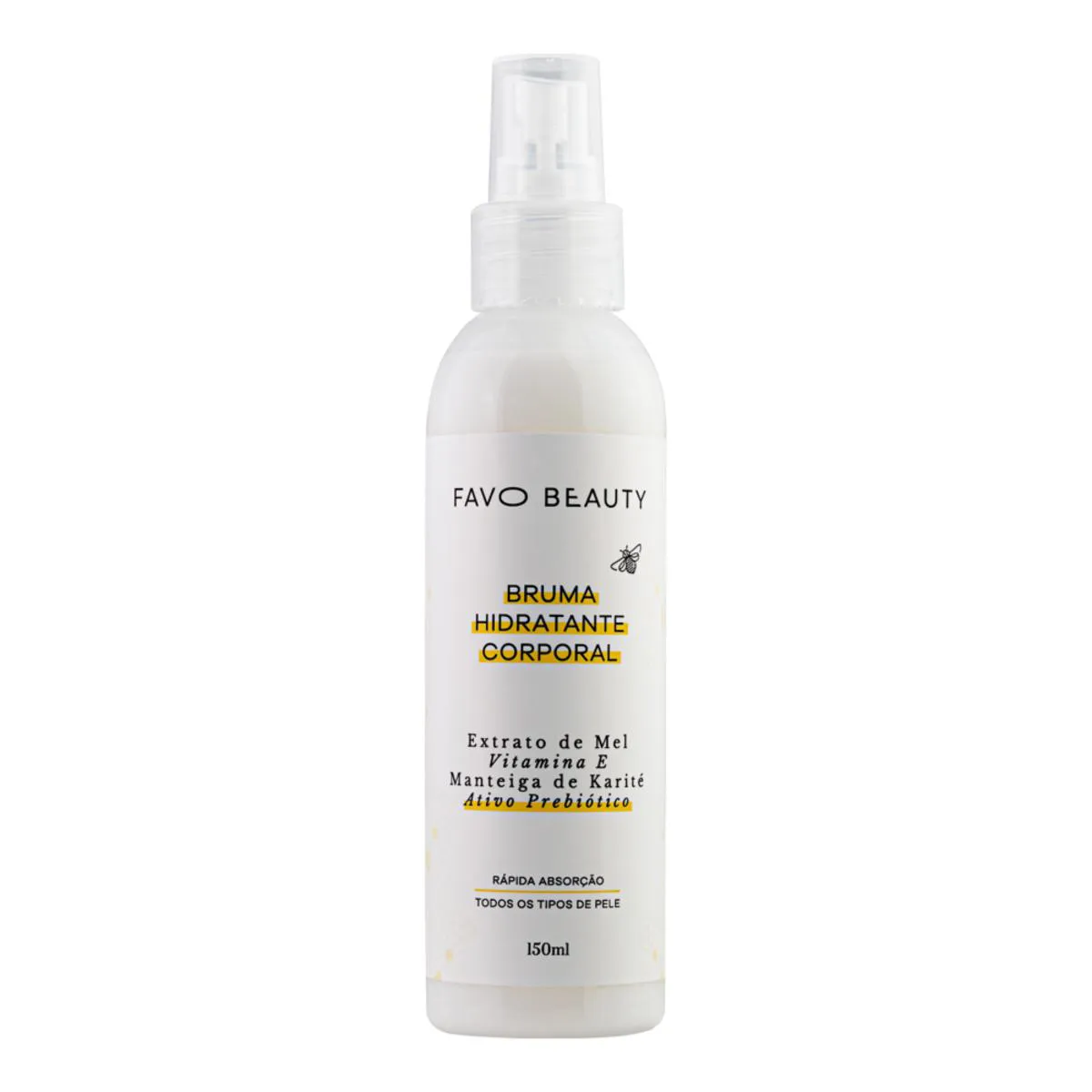 BRUMA HIDRATANTE CORPORAL COM PREBIóTICO 150ML FAVO BEAUTY