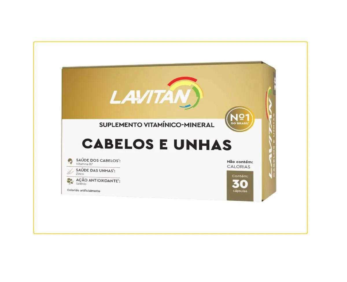 LAVITAN HAIR CABELOS E UNHAS COM 60 COMPRIMIDOS - CIMED