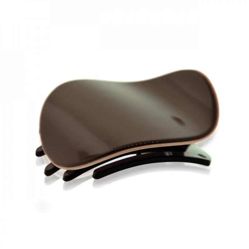 PRENDEDOR GRANDE BEGE MARROM 6,5X7,0CM
