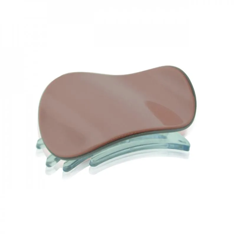 PRENDEDOR GRANDE ROSA CINZA 6,5X7,0CM