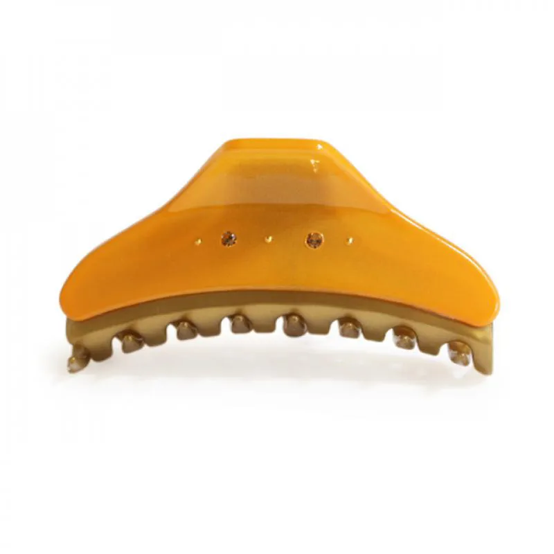 PRENDEDOR MéDIO YELLOW BASE DOURADO 7,0X3,5CM