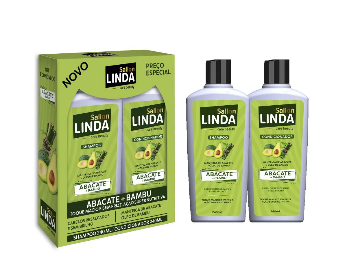 KIT CAPILAR ABACATE + BAMBU SHAMPOO E CONDICIONADOR