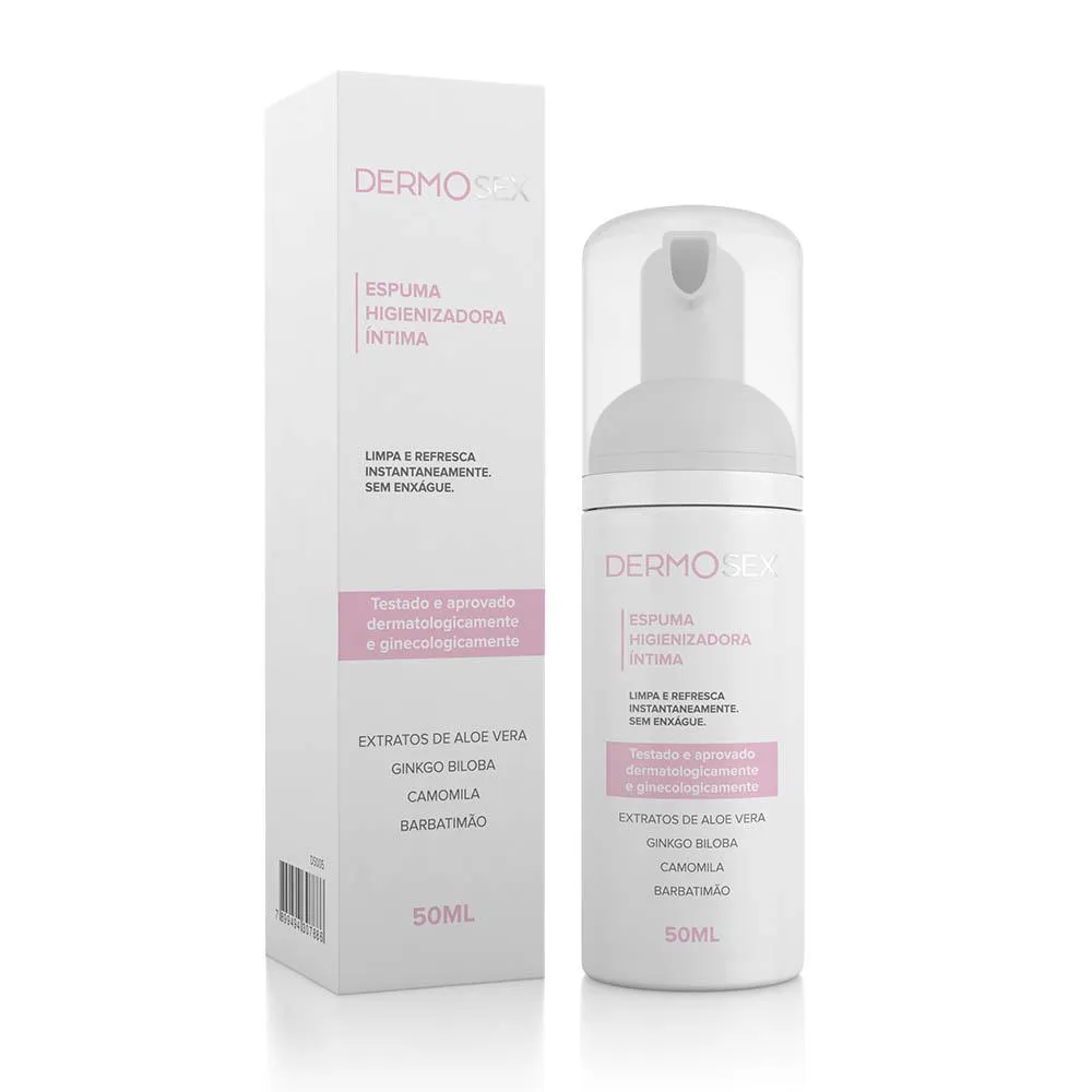 ESPUMA INTIMA SEM ENXáGUE COM BARBATIMãO E CAMOMILA 50ML