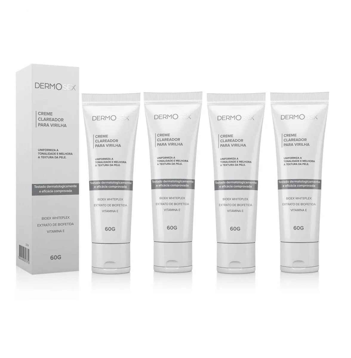KIT 4 CREME PARA CLAREAR VIRILHA AXILAS E COXA MANCHA ESCURA