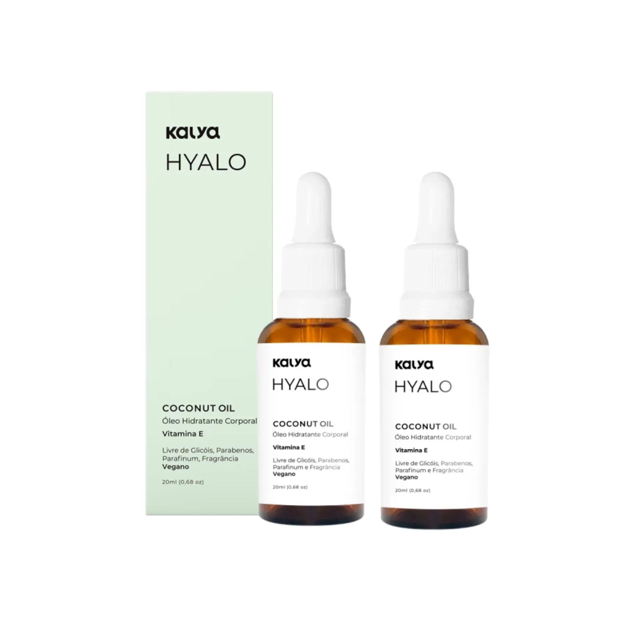 2 OLEO DE COCO CUIDADO INTIMO PURO SEM PERFUME HYALO COCONUT