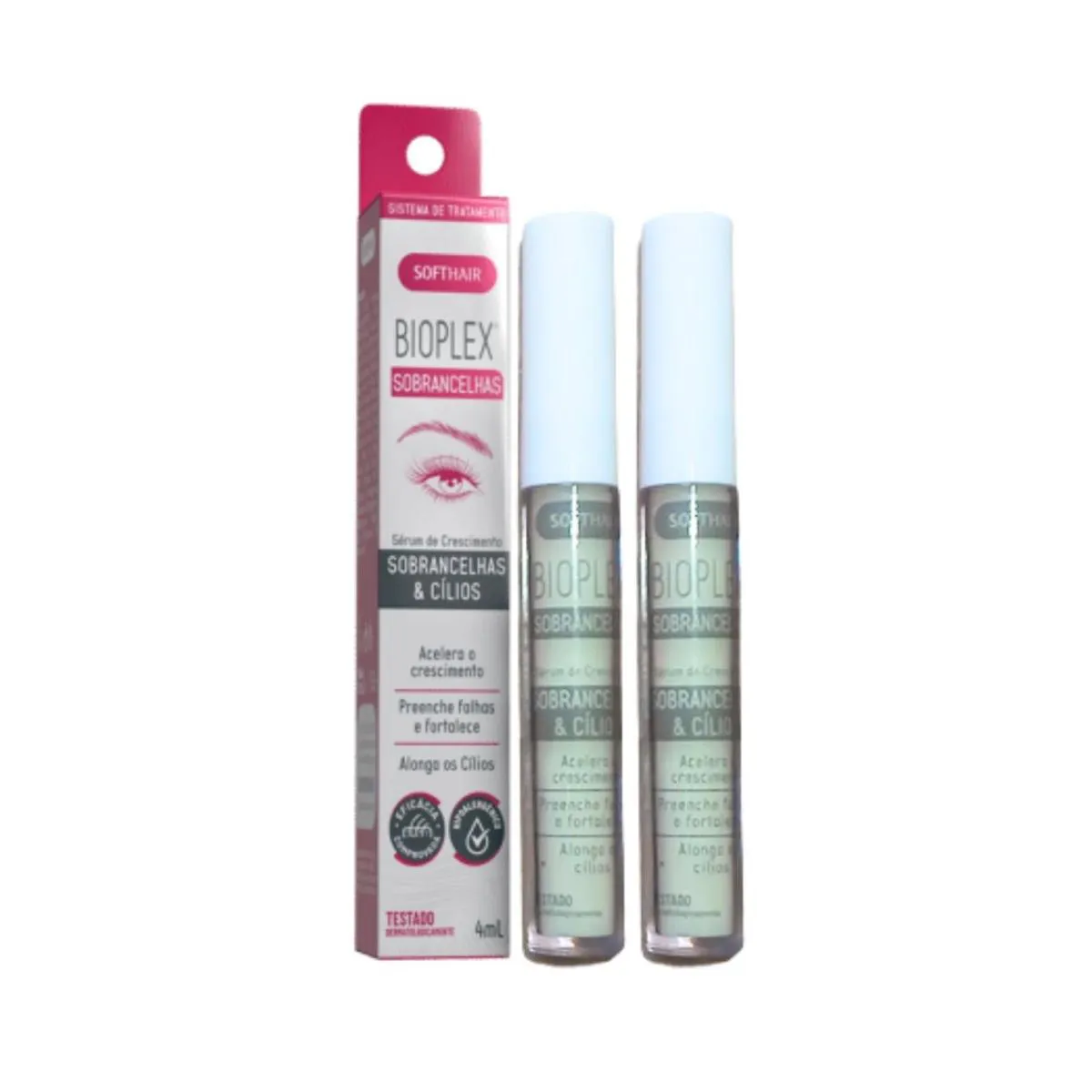 2 SERUM PARA CRESCER CILIOS SOMBRANCELHA BIOPLEX SOFT HAIR