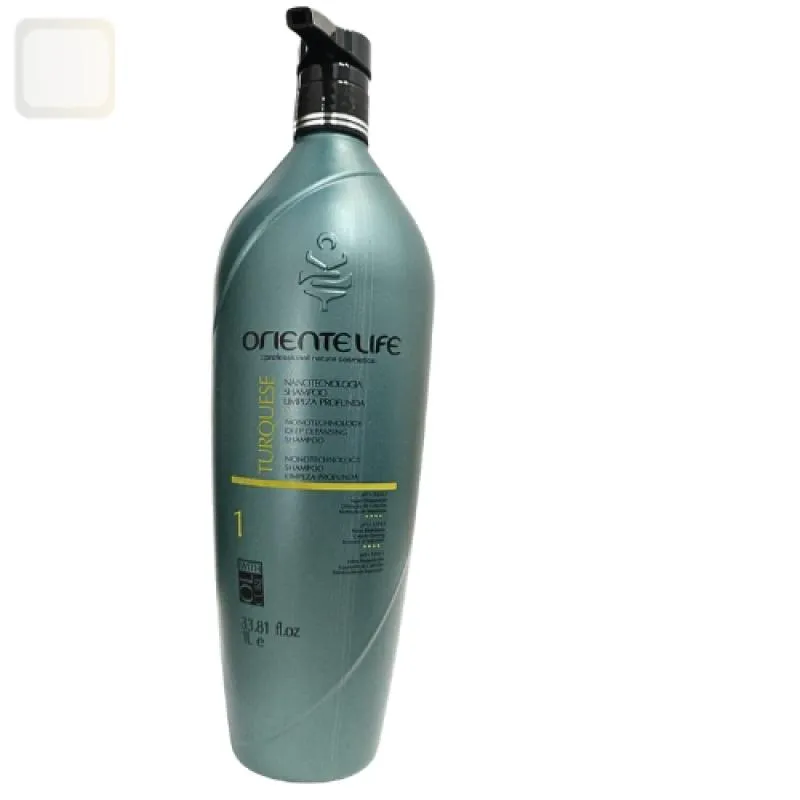 Shampoo Oriente Life Nano Turquese OL CURE Limpeza Profunda 1L