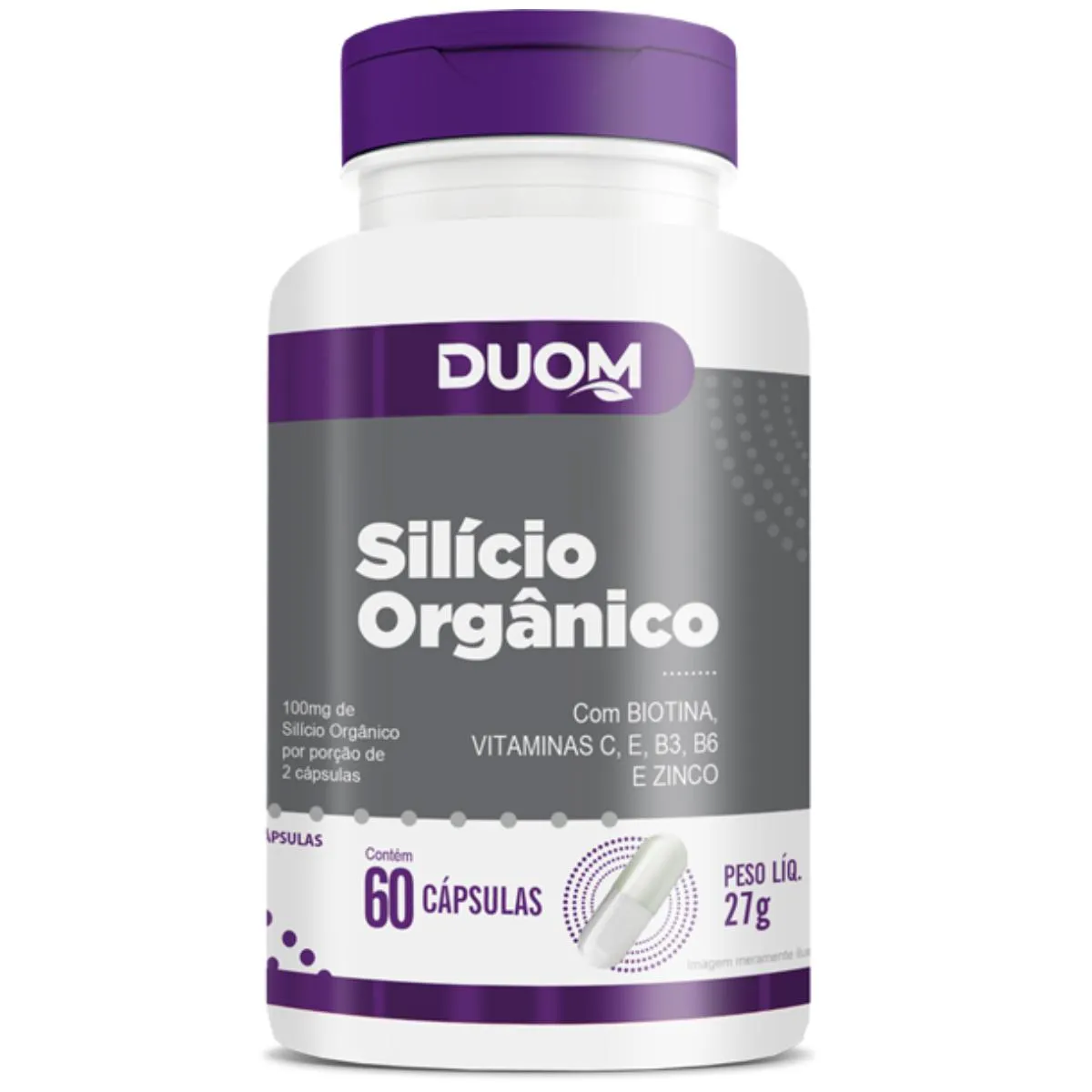 SILICIO ORGANICO BIOTINA VITAMINAS C E B3 B6 ZINCO 60CP DUOM