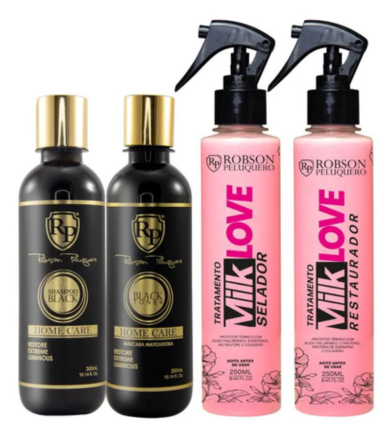 KIT MATIZADOR HOME CARE BLACK + KIT MILK LOVE