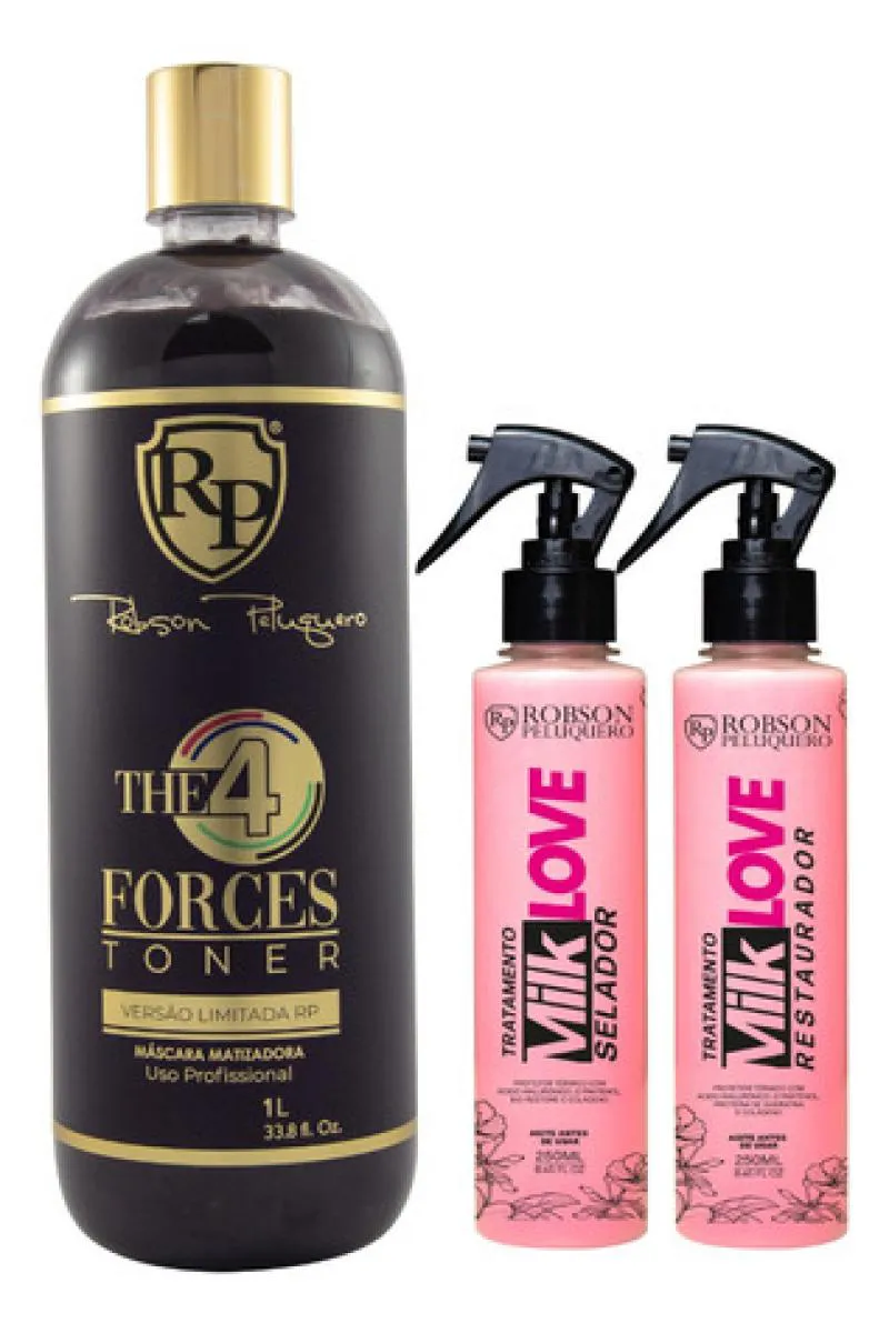 MASCARA THE 4 FORCES + KIT MILK LOVE ROBSON PELUQUERO