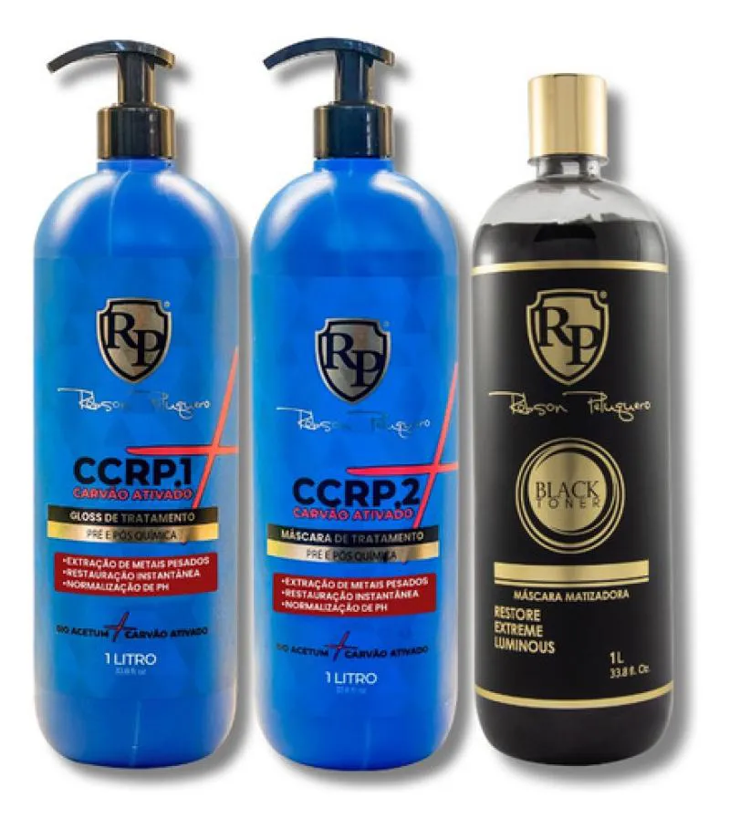 CCRP CARVãO ATIVADO 1LT + MATIZADOR BLACK 1LT RP