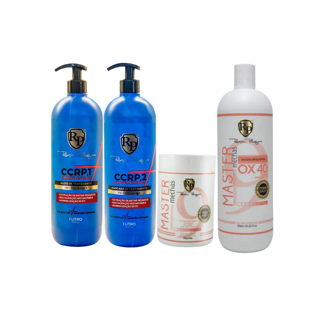 CCRP CARVãO ATIVADO 1 LT + PO DESCOLORANTE + OX 40 VOLUME RP