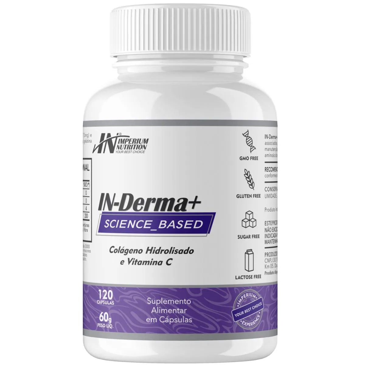 IN-DERMA+ (COLáGENO + VITAMINA C 120 CáPSULAS) IMPERIUM NUTRITION