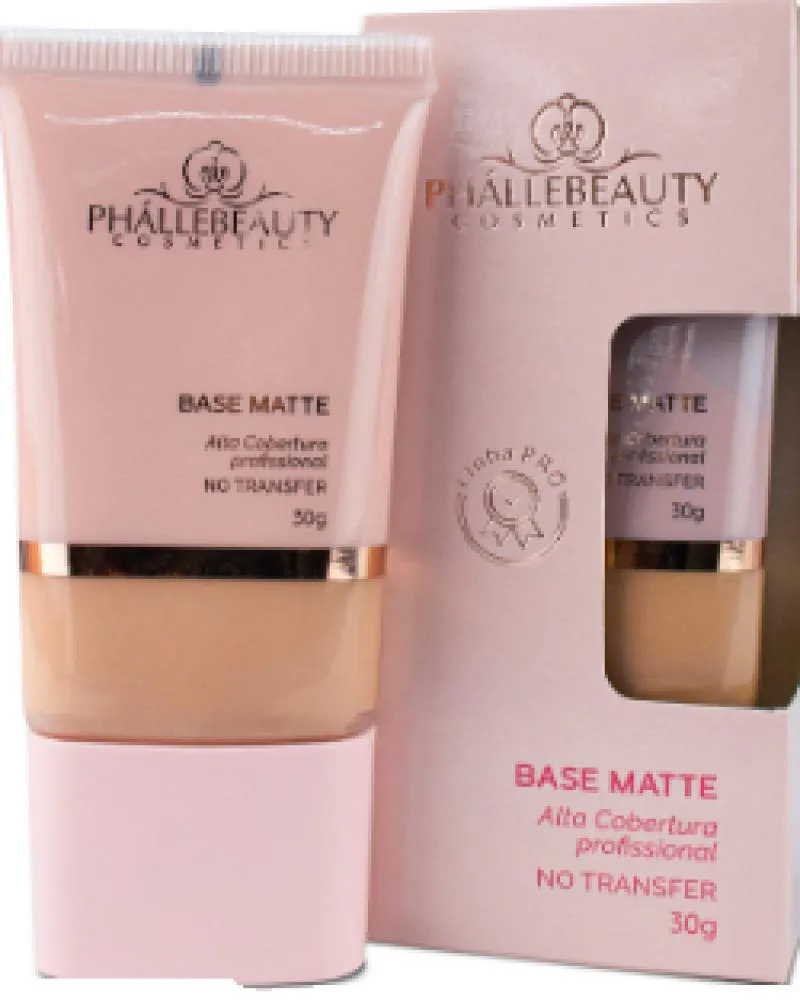 BASE MATTE ALTA COBERTURA 30G - COR 5 - PHáLLEBEAUTY